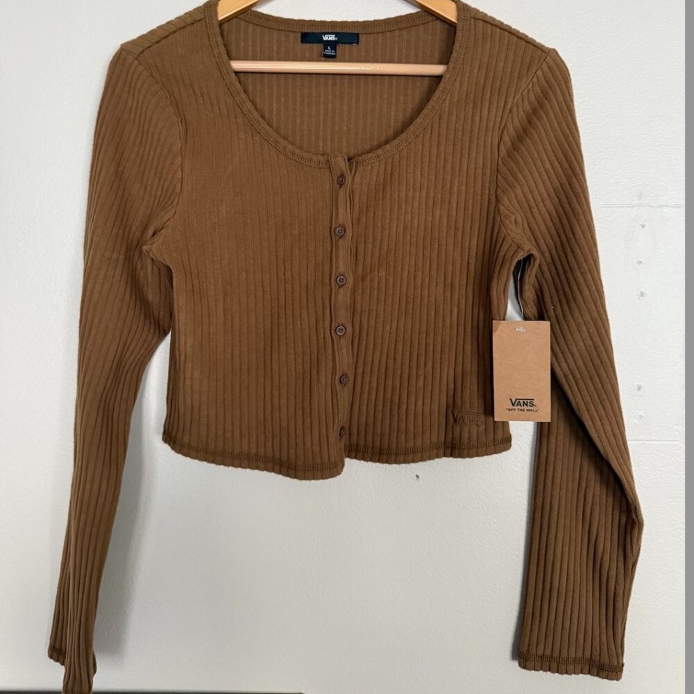 VANS Stormlight Long Sleeve Crop Cardigan size M/L *NWT*